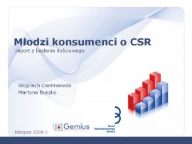 Młodzi konsumenci o CSR – wyniki badania