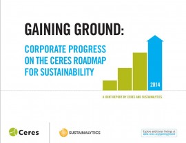 „Gaining Ground : Corporate progress on the Ceres roadmap for sustainability” – raport Ceres i Sustainalytics