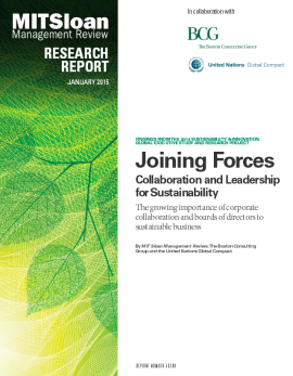 Raport „Joining Forces: Collaboration and Leadership for Sustainability.”