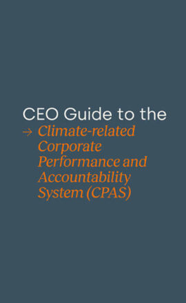 Przewodnik „CEO Guide to the Climate-related Corporate Performance and Accountability System”